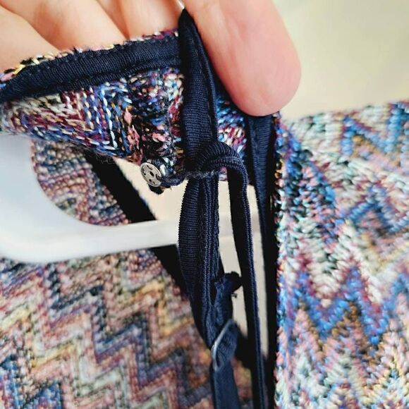 Anthropologie Maeve Swingy Drop Waist Chevron Westwater Knit Dress - Picture 9 of 10